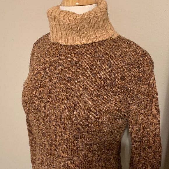 Next Era Brown/Tan Long sleeved turtleneck sweater - Picture 4 of 9